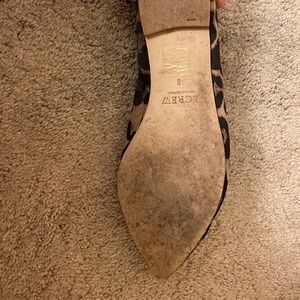 Pointy toe leopard print j. Crew flats